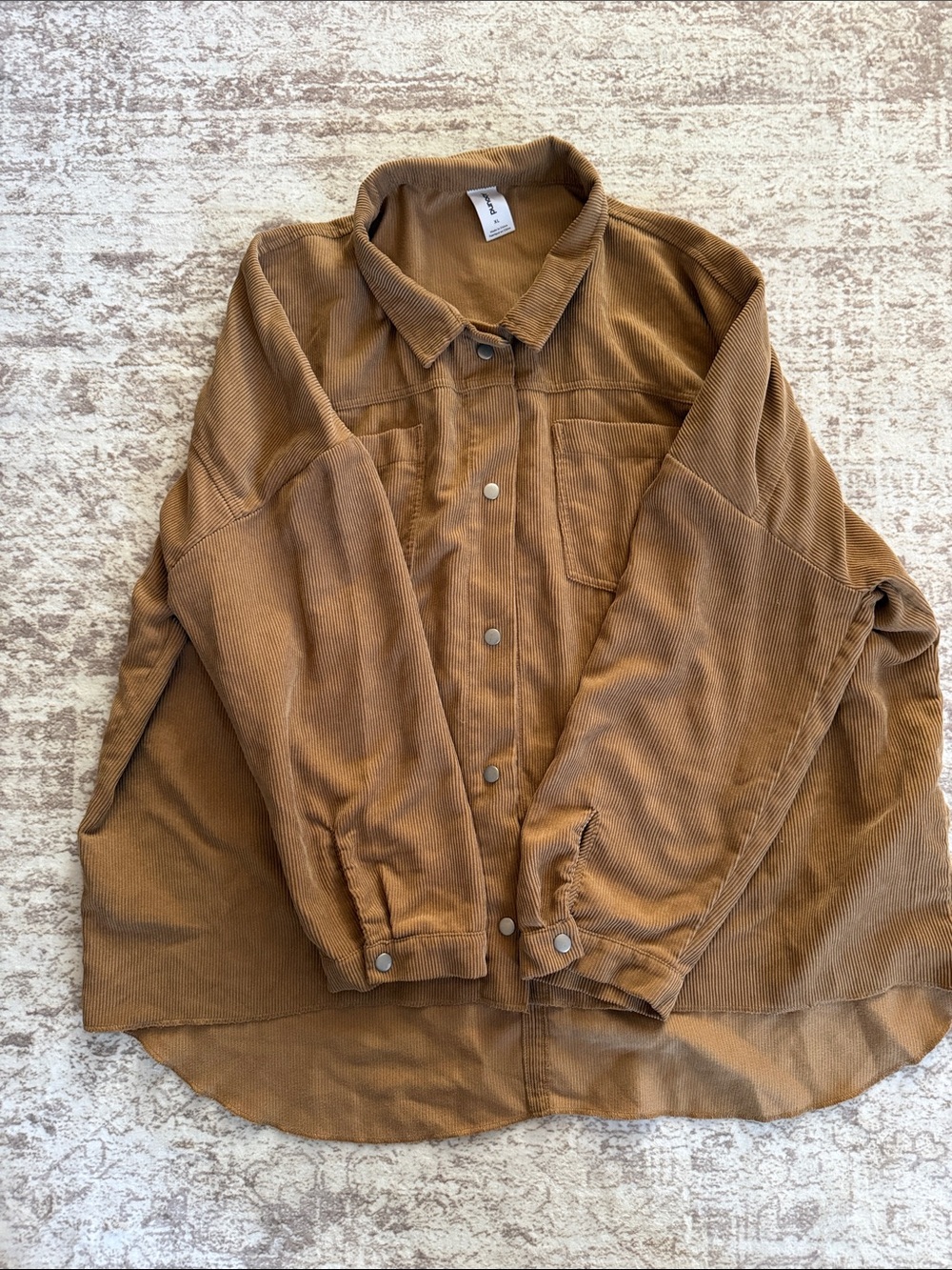 Abound Tan Corduroy Collared Shirt Jacket